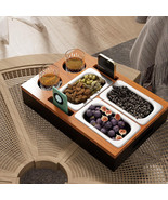 Wooden Snack Tray Table Stand Storage Box - £50.84 GBP+