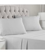 King Bed Sheet Set - 4 Piece Iconic Collection Bedding Sheets &amp; Pillowcases - £50.94 GBP