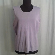 Coldwater Creek Large knit tank top lavender stretchy - £11.15 GBP