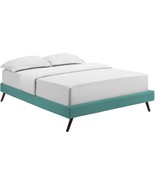 Modway Loryn Upholstered Full Platform Bed Frame With Wood Slat Support ... - £95.32 GBP