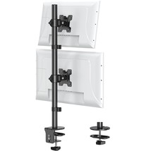 Vertical Dual Monitor Stand, Stacked Monitor Mount For 2 Monitors Up To 32 Inche - £59.98 GBP