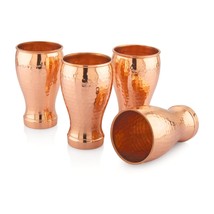 Set Of Authentic Copper Glass Natural Ayurveda Benefits -350ml - $17.36+