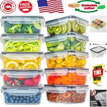 Clear Plastic Food Storage Set: 20 Leakproof Containers for Kitchen Orga... - $72.72 CAD