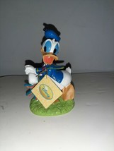 Disney Resin Donald Duck Steering a Boat Wheel 5&quot; Figure Figurine Glittery - $15.59