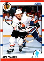 1990 Bob Murray Score #376 NHL Chicago Blackhawks Hockey Card - £3.13 GBP