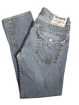 True Religion World Tour MENs Skinny Section Seat Blue JEANS 34x31 - £25.38 GBP