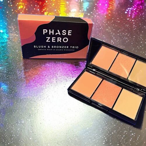 PHASE ZERO Blush &amp; Bronzer Trio Palette 12g/0.42oz Brand New In Box - $16.45