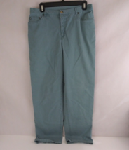 Vintage Koret Women&#39;s Blueish Green Stretch Straight Leg Jeans Size 12 - £13.82 GBP