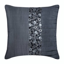 Simple Treasures, 16&quot;x16&quot; Art Silk Gray Throw Pillows Cover for Couch - £28.67 GBP+