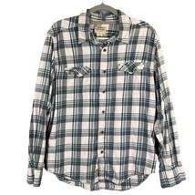 Quiksilver Shirt Mens Medium Flannel Button Down 100% Cotton Waterman Co... - £17.70 GBP
