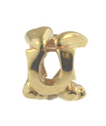 Authentic Trollbeads 18K Gold 21144U Letter Bead U, Gold - $383.25