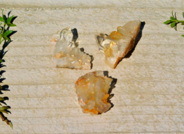 Clear Quartz Crystal Clusters Set of Three for Healing Energy Display Meditation - £13.54 GBP