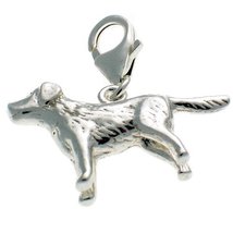 Welded Bliss Sterling 925 Solid Silver Labrador Dog Charm Clip Fit WBC1273 - $24.50
