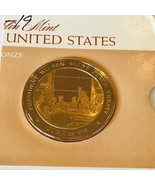 Franklin Mint Coin Medal History United States Bronze Wilson Signs Peace... - £15.48 GBP