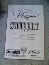 Vintage Playgoer Playbill Shubert Theatre Subways are for Sleeping Tony ... - $28.71