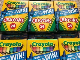 3 Crayola Crayons 24 Count  LAST Packaging Before Bluetiful  w/ DANDELION  - £11.73 GBP
