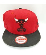 New Era Chicago Bulls 9Fifty Snapback Red Black Windy City Leather band - $23.46 CAD