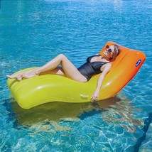 Inflatable Pool Float For Adults - Lounger Raft Floating Chair For Swimm... - £35.50 GBP