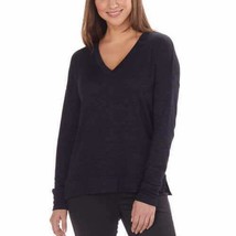 Kirkland Signature Ladies&#39; Long Sleeve V-Neck Top, Black, X-Large - £15.94 GBP