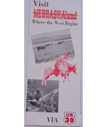 U.S. ROUTE 30 NEBRASKALAND TOURISM TRAVEL BROCHURE 1950s VINTAGE NEBRASKA - $5.99