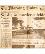 1981 Grochmal Family Murder Suicide Newspaper Morning Union Chicopee Mas... - $49.99