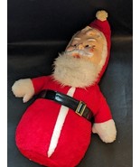 Vintage Santa Rembourré Caoutchouc Plastique Visage Ceinture Wobble Cône - $2,106.74 MXN