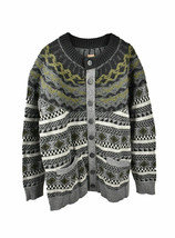 PRPS Hommes Pull Fair Isle Manche Longue Relaxed Grey Taille L - £79.94 GBP