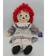 Applause Raggedy Ann 24&quot; Cloth Plush Doll Embroider Face Button Eyes Has... - $389.38 MXN