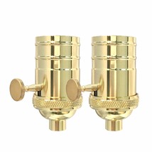 Royal Designs, Inc. Full Range 3 Way Vintage Turn Knob Lamp Socket, Polished Bra - £44.58 GBP+