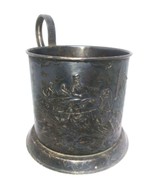 Vintage Russian Soviet Collectible Cup Holder Melchior Podstakannik Troi... - $39.71