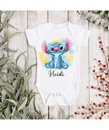 DISNEY STITCH Personalised Baby Vest - Disney BabyGrow - Sleepsuit D1 - $10.98
