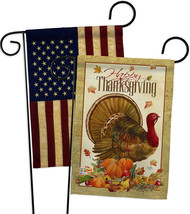 Thanksgiving Turkey - Impressions Decorative USA Vintage - Applique Garden Flags - £24.27 GBP