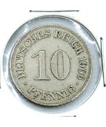 1906 D German Empire 10 Pfennig Coin - €2,55 EUR