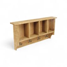 30 Inch Natural Wood Wall Mount Coat Rack with Four Hooks - €85,89 30 Inch Natural Wood Wall Mount Coat Rack with Four Hooks - €85,89 EUR