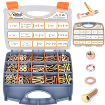 707 PCS Bolts and Nuts Assortment Kit with Portable Container - £75.71 GBP