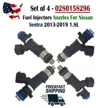 0280158296 4Pcs Fuel Injectors Nozzles For Nissan Sentra 2013-2019 1.8L MRA8DE - £50.24 GBP