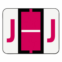 Smead A-Z Color-Coded Bar-Style End Tab Labels Letter J Red 500/Roll 67080 - £31.46 GBP