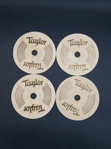 Taylor Guitars Wooden Coasters Acoustic Guitar Holes Guitarist Set of 4 - £15.77 GBP