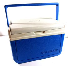 Vintage Blue Coleman Personal Cooler With White Flip Top Lid Model #5205 - £12.04 GBP