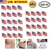 300 pcs Unisex American Flag US Lapel Pin United States USA Hat Tie Tack Badge  - £54.74 GBP