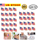 300 pcs Unisex American Flag US Lapel Pin United States USA Hat Tie Tack... - £54.75 GBP