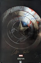 Captain America Winter Soldier Cast Signed World Premier Poster - £799.35 GBP