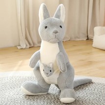Mother Child Kangaroo Plush Dolls Cute Big Size Australia Kangaroo Plush Pillow  - £21.92 GBP