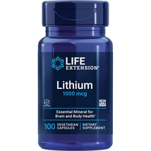 Life Extension Lithium 1000 mcg, 100 Vegetarian Capsules - $281.04 MXN