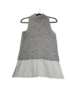 Kaufman Franco Womens Large Sweater Sleeveless Turtleneck Zipper Back Al... - $64.48 CAD