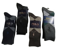 Polo Ralph Lauren Mens Trouser Dress Socks Argyle and Solid 3 pack - $19.99