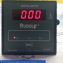 Rudolf DM 3258 3-Phase Digital Ammeter CT 250/5A DM3258 SEL Fuji Bridex - $7,460.24 MXN