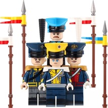 4pcs Napoleonic Wars Vistula Brunswick Silesian Russian Uhlan Minifigures Set - $13.99