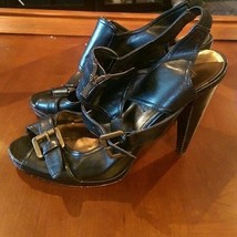Steve Madden Luxe Heels Black Buckle Detail Heels - Size 10 - $14.99