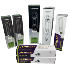 LOT OF 7 GROW LIGHTS HYDROPONICS LAMPS / BULBS 600W / 600 WATT HPS / HALIDE - $957.23 MXN